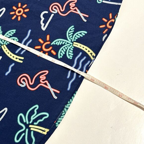 Chubbies Friday Shirt Men's Size Med Navy Neon Lights Button down Short Sleeve - Picture 5 of 7